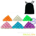 60pcs Assorted Colored Translucent D10 (1-10) Pack,6X10pcs 10 Sides Dice Transparent Polyhedral Dice D10 Set in Drawstring Pouch